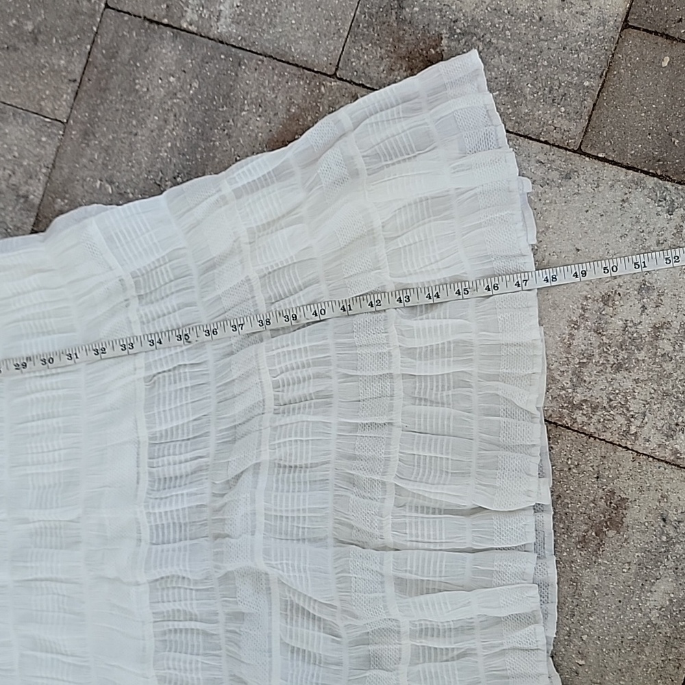 Max Studio White Gauzy Cotton Tiered Midi Dress Sz L Lined - Picture 8 of 10